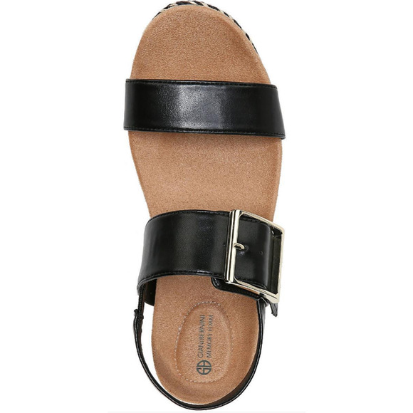 NIB Giani Bernini Jerammie Wedge Sandals Black Size 8.5 - Picture 2 of 5